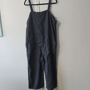 Universal Thread Gray Jumpsuit with Spaghetti Straps and Relaxed Fit